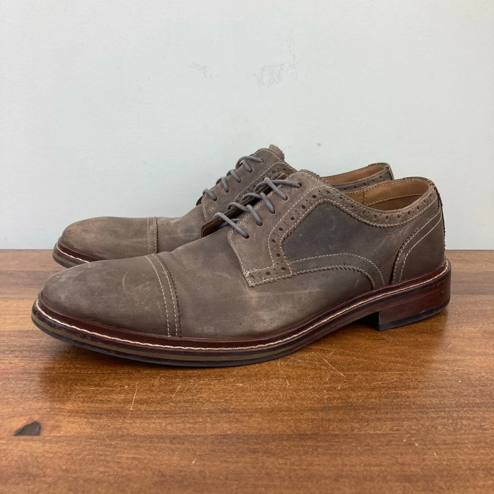 Cole Haan Men’s Oxfords Driftwood Cap Toe Leather Dress Shoes C24568 Size 9M.